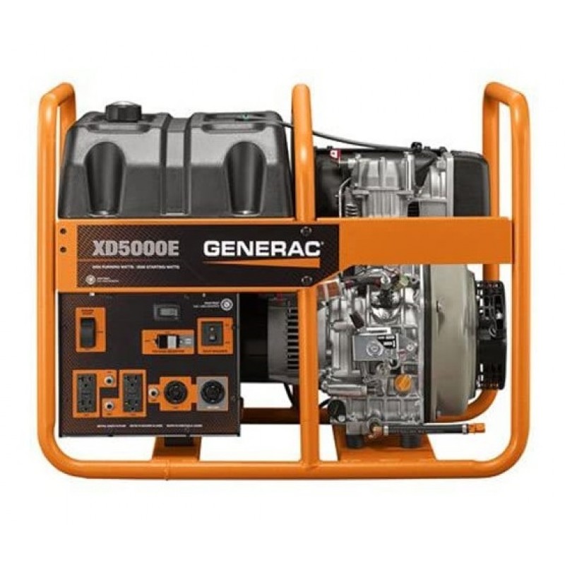 Generac XD5000E- 5000 Watt Electric Start Portable Diesel Generator (CARB)