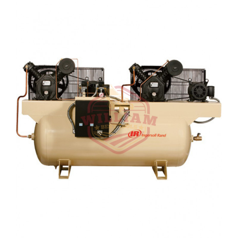 Ingersoll Rand Air Compressor - Duplex, 7.5 HP, 230 Volt 3 Phase