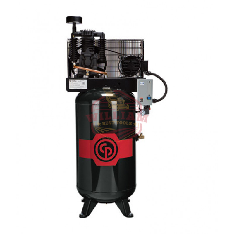 Chicago Pneumatic Reciprocating Air Compressor - 7.5 HP, 80 Gallon, 208-230 Volt, 1-Phase